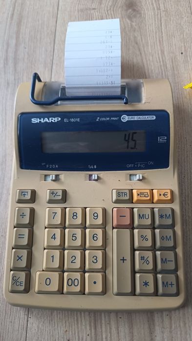 Kalkulator drukujący Sharp działa  vintage calc