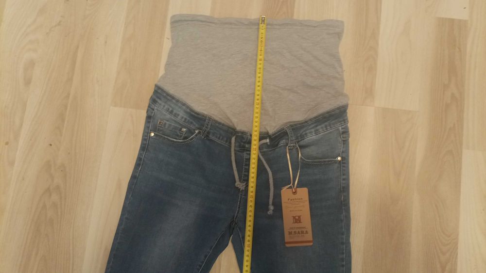 Dżinsowe leginsy ciążowe L/XL nowe
