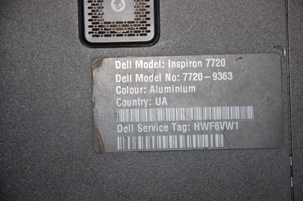 Ноутбук на розбирання DELL Inspiron 7720