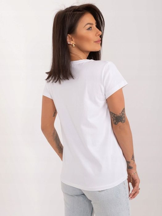T-shirt Z Aplikacją Koszulka Damska Z Bawełny