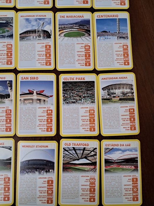 Колекційні картки, футбольні карточки відомих стадіонів, рекордів