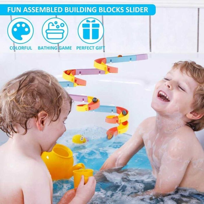 Zjeżdżalnia tor zabawka do wody kąpieli WANNY KULKOWY ZESTAW wodny A88