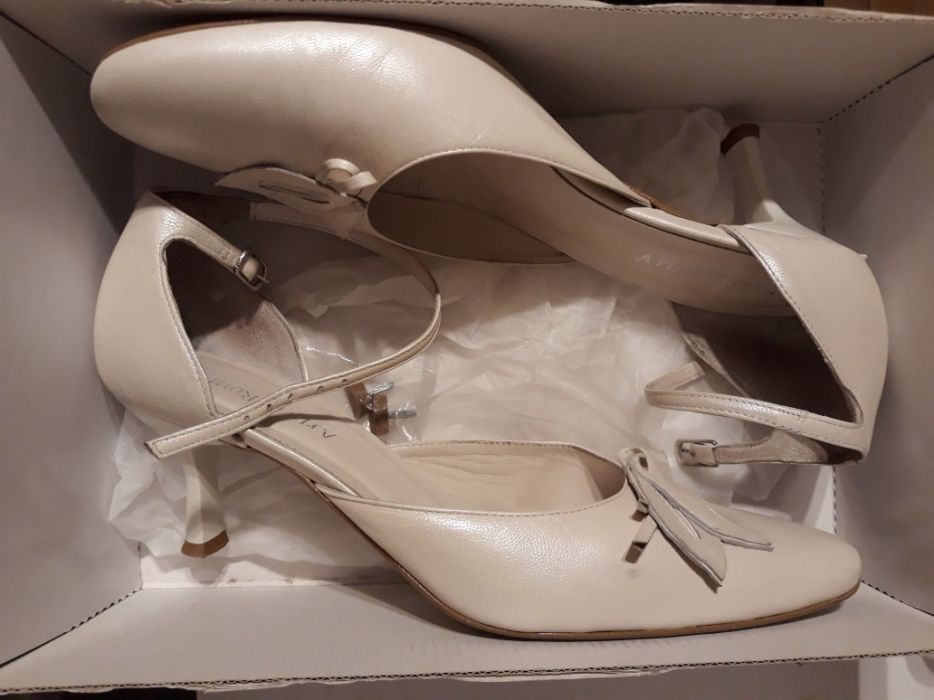 Buty czółenka ślubne Arte di Roma skóra r. 38