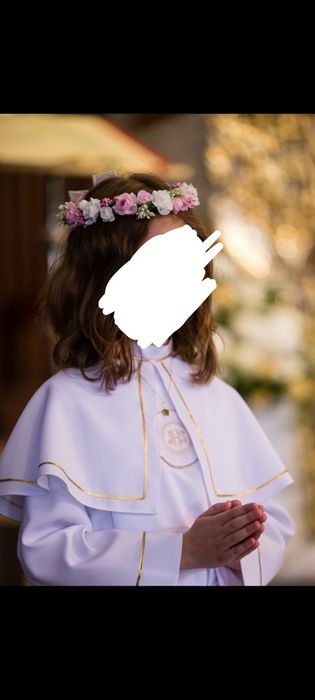 Alba komunijna komunia dziewczynka dla dziewczynki wianek komunijny