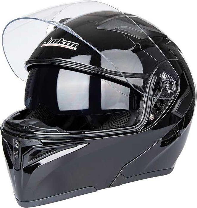 JIEKAI Kask Modułowy Typu Flip Up,Podwójny Wizjer,r.XXL 57/64