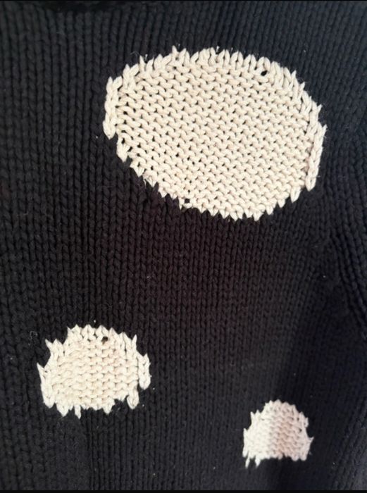 Czarny sweter w kropki Zara Knit
