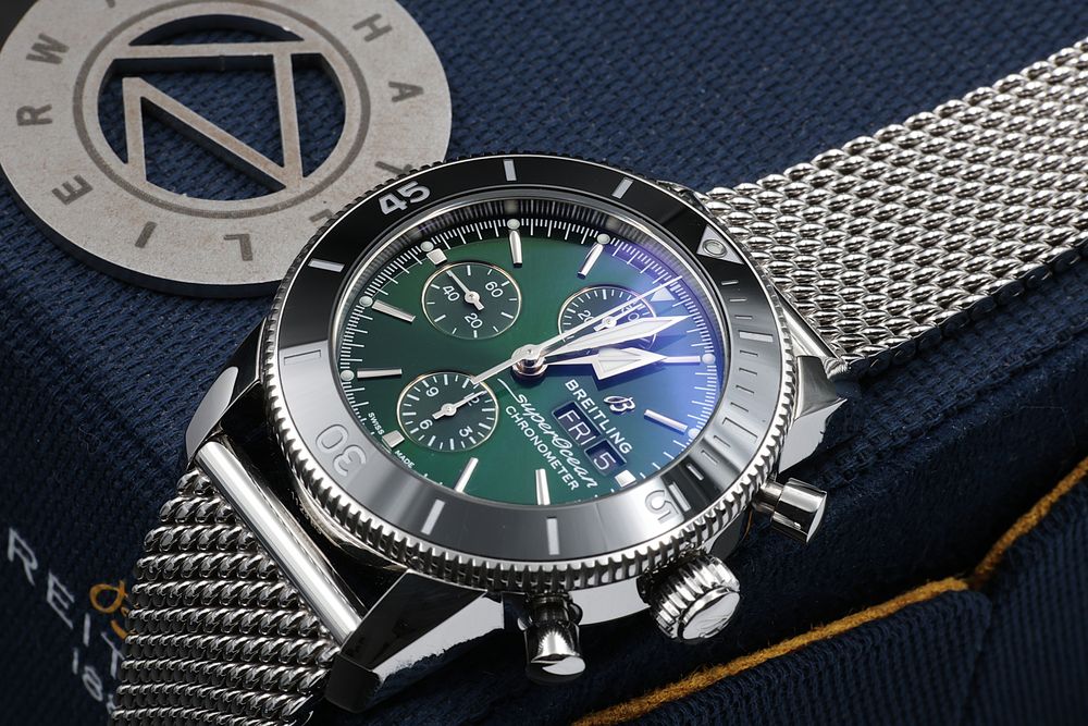 Breitling Superocean Heritage Chronograph 44 | Green Dial | Full Set | 2024