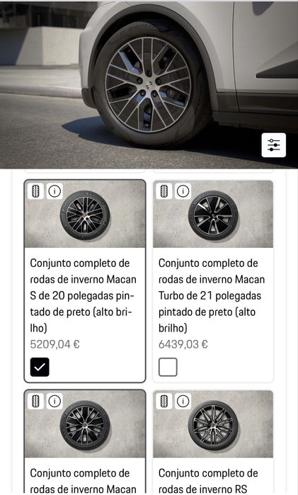 4 Rodas NOVAS 20” completas Porsche Macan