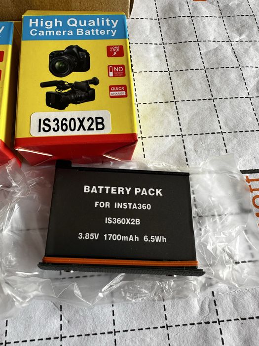 2 шт Аккумулятор Insta 360 One X2 1700mAh IS360X2B