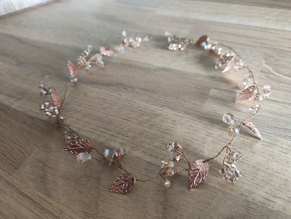 Ozdoba do włosów ślubna drucik handmade