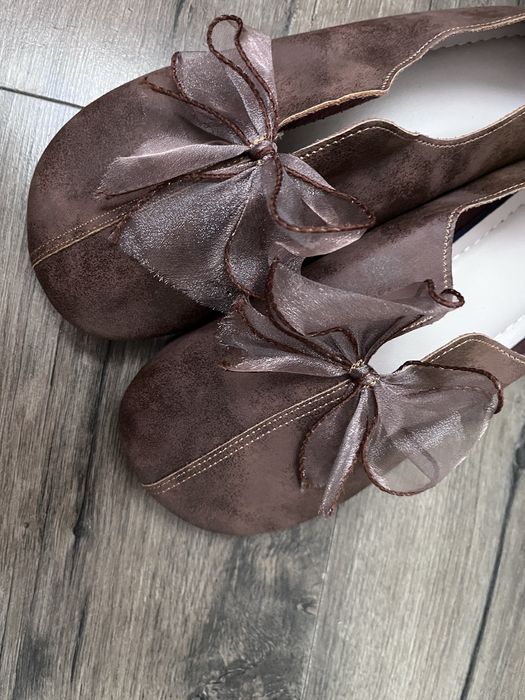 Mary Jane szerokie okrągłe noski mokasyny r.41 wkł.26,5cm barefoot