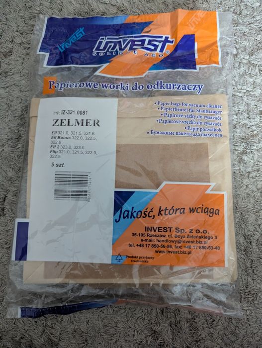 Worki do odkurzacza Zelmer