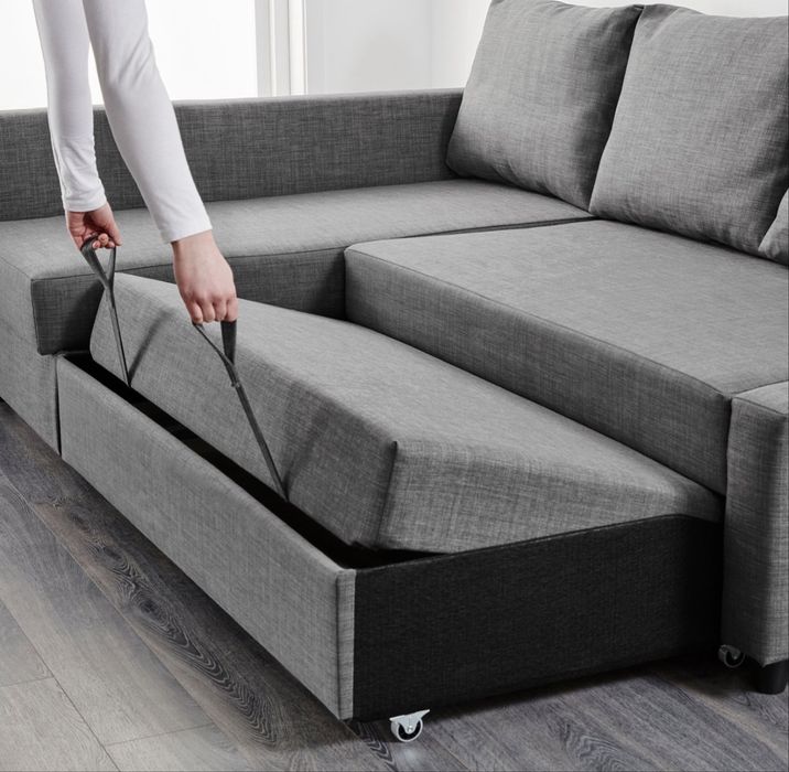 Sofa-cama de canto com arrumo ikea