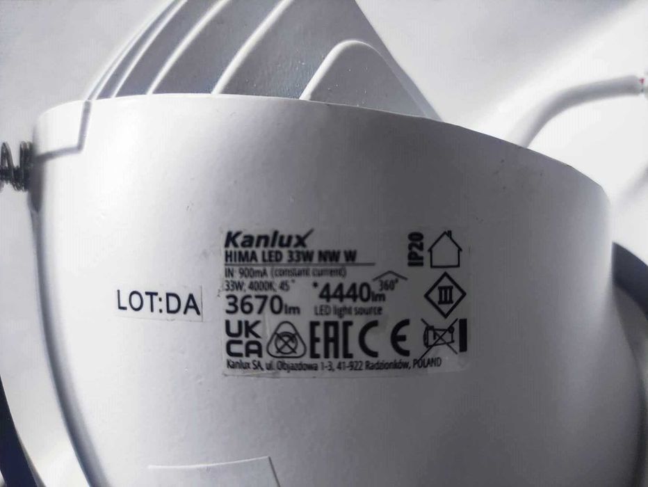 Lampa LED Kanlux  HIMA LED 33W-NW-W Nowa!