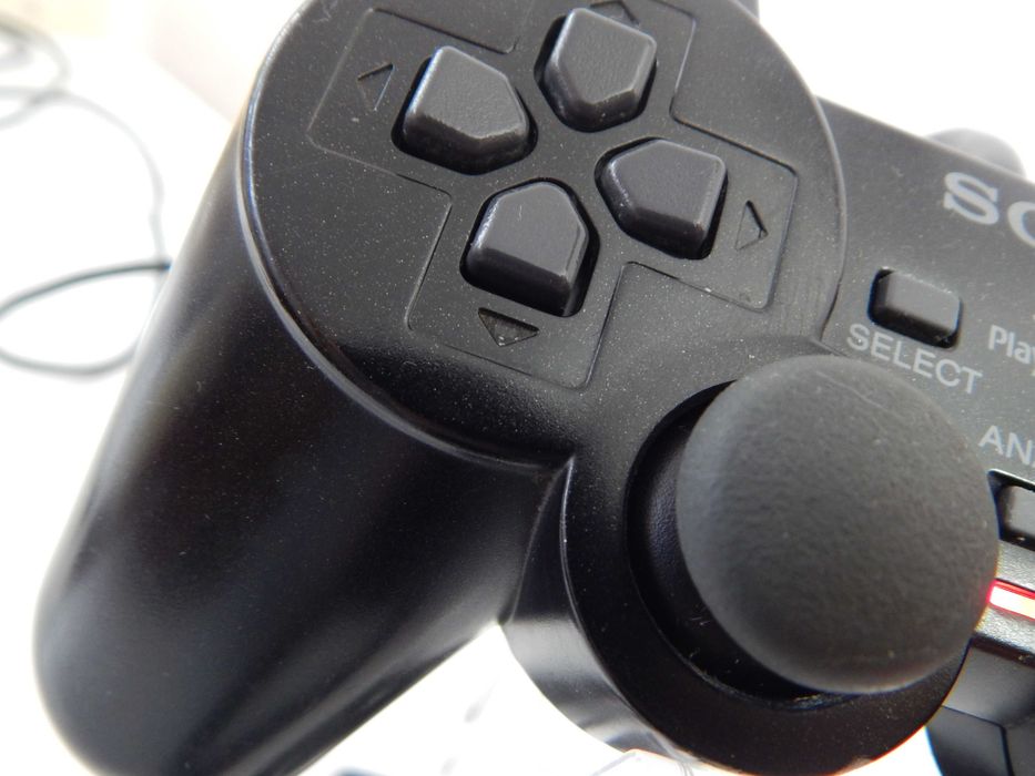 Oryginalny Czarny Black kontroler gamepad DualShock 2 do PlayStation 2 Sony stan bardzo dobry