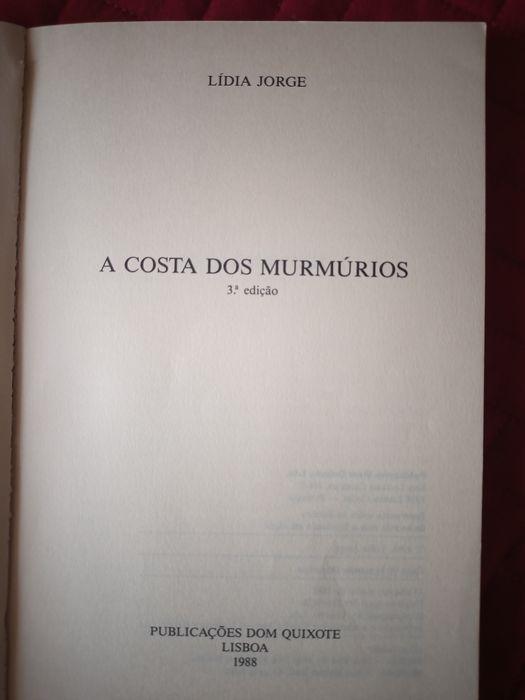 Livro - A Costa dos Murmúrios