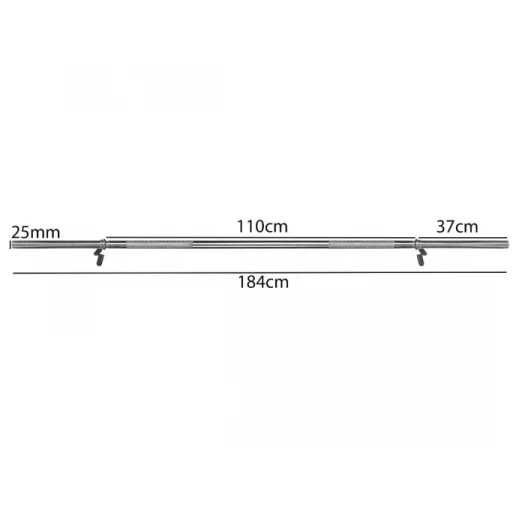 Gryf treningowy 25 mm dł. 184 cm