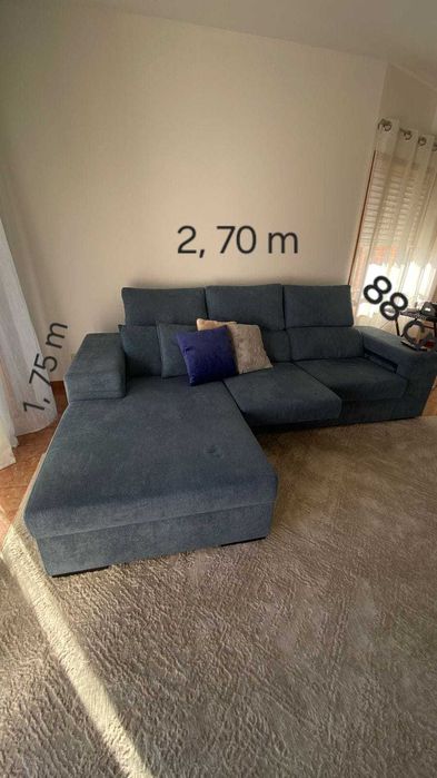 Sofá Semi Novo Azul