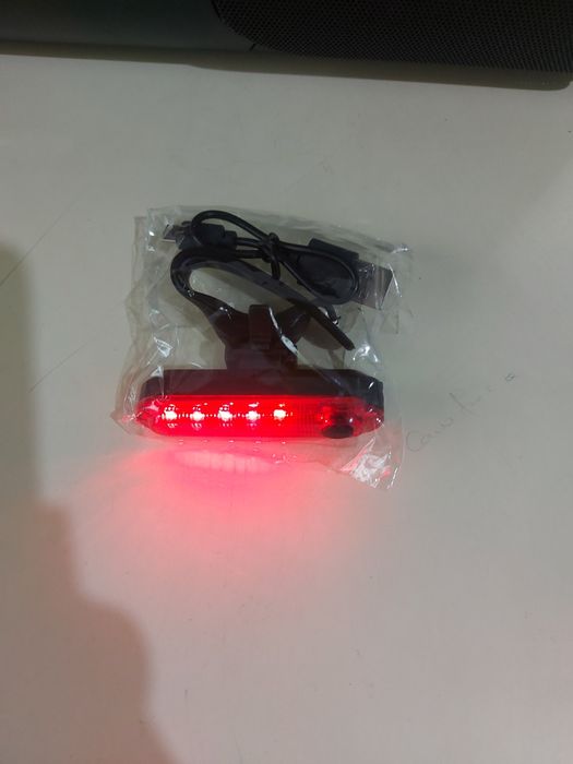 Luz LED recarregável usb, para bicicletas, trotinete.