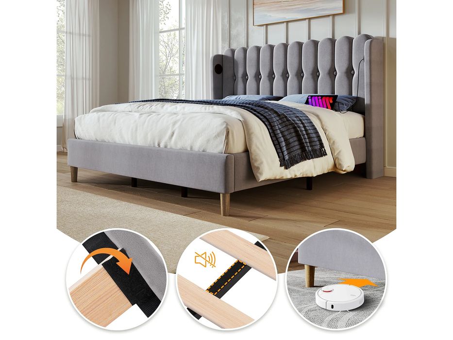 Cama casal nova com USB 140x200cm