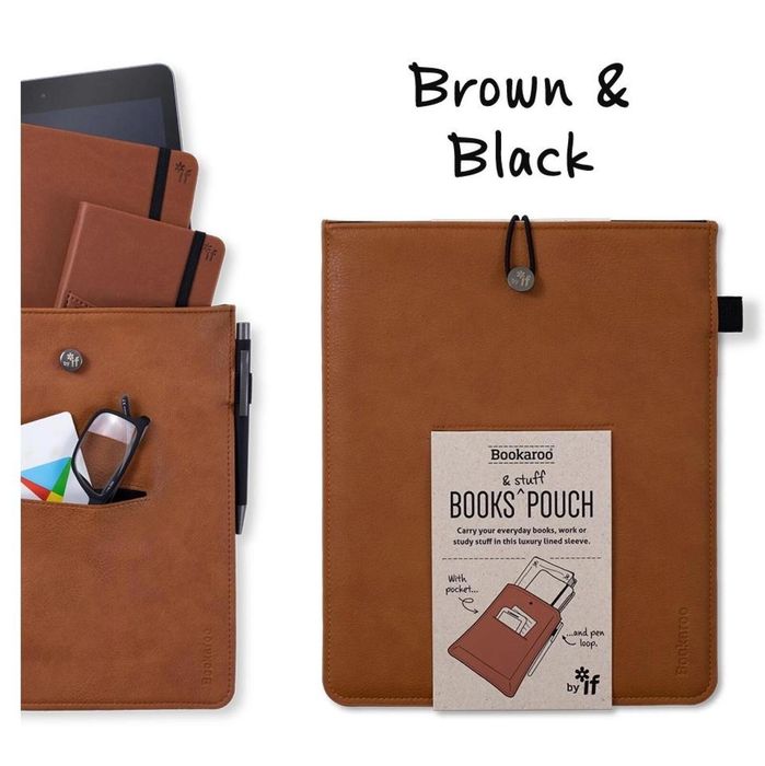 Bookaroo Books & Stuff - etui na książkę - brązowe oprawa: blister