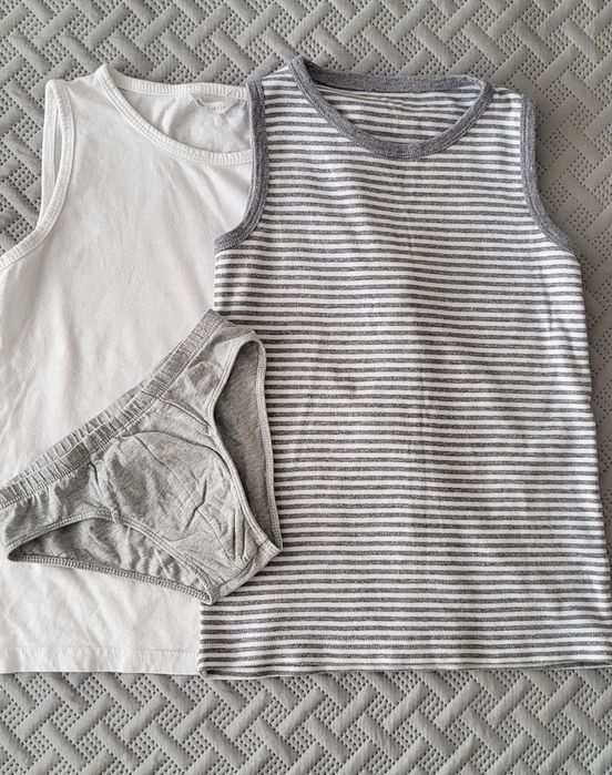 Podkoszulki bielizna chłopiec 128