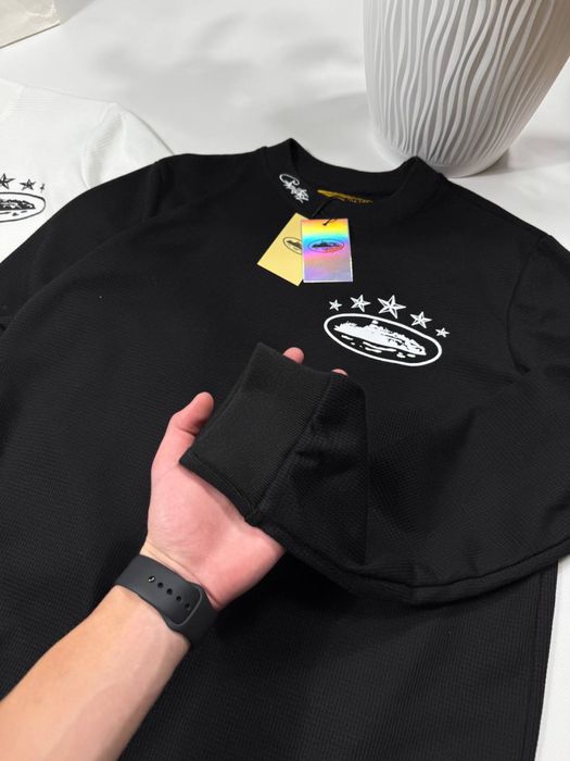 Лонгслів Corteiz чоловічий Лонг Кортез вафельний Corteiz Кофта