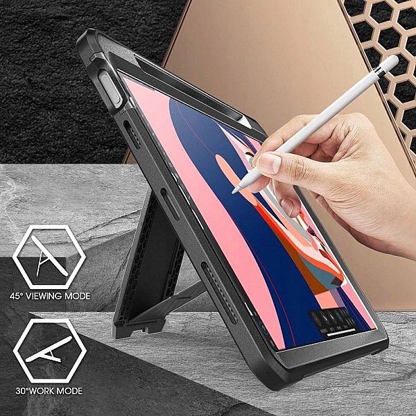 Etui z szybką Supcase do iPad Air 4/2020 Black