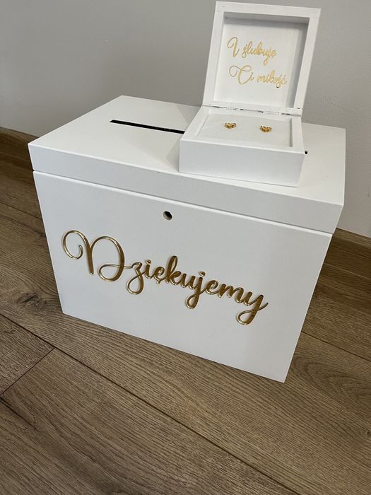 Zestaw pudełko na koperty i obraczki