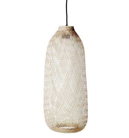 Bloomingville Lampa Wisząca Bambusowa Ø25 cm H65 cm – Skandynawska / Boho