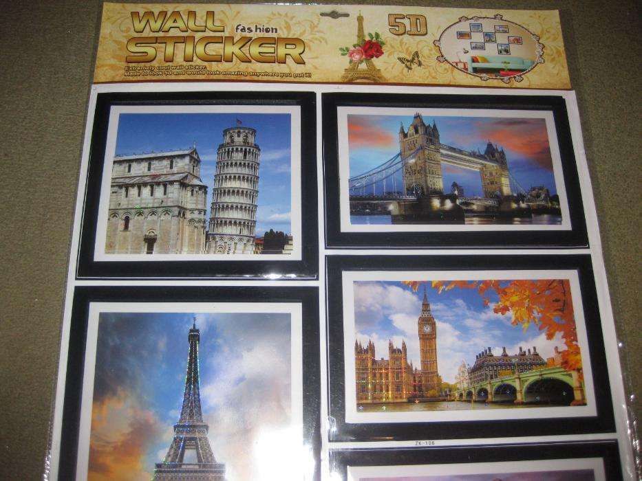 7 Stickers em 5D com Imagens de Monumentos Famosos!