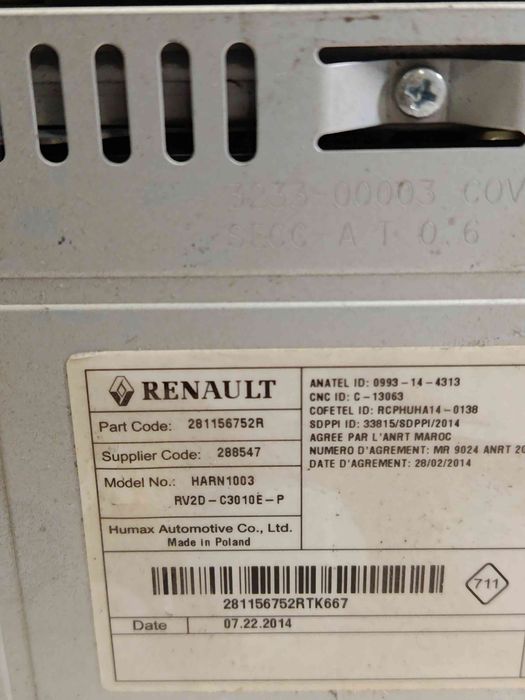 Rádio / auto-rádio RENAULT Captur (J5_)
