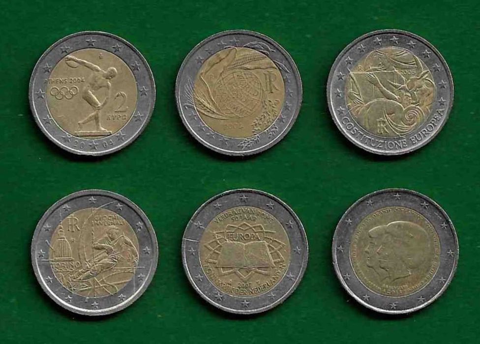 14 Moedas Comemorativas de 2 Euros - ESTRANGEIRAS