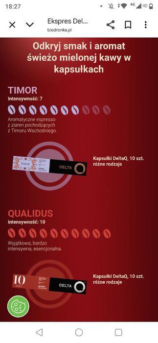 Express delta q nowy gwarancja i kapsułki 10 szt gratis