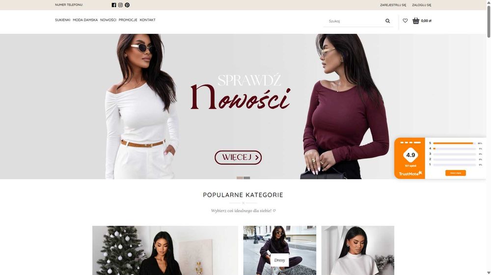 Sprzedam butik internetowy od 12 lat na rynku. E-commerce, sklep, moda