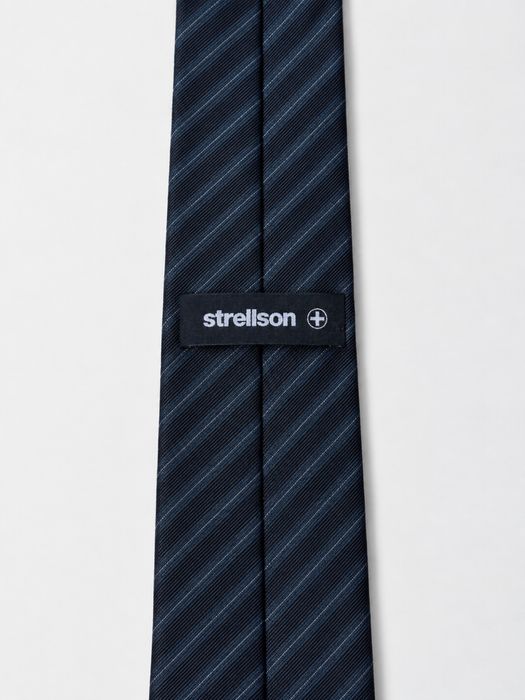 Шовкова темно-синя краватка strellson (100% silk)