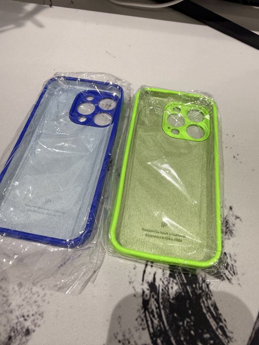 Zestaw Nowych Etui na iPhone 15 Pro – Kobalt & Neon Lime