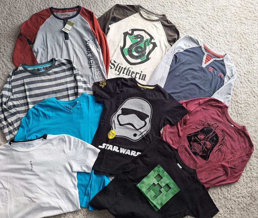 Paka zestaw dla chłopaka 146 152 star wars harry potter bluzki
