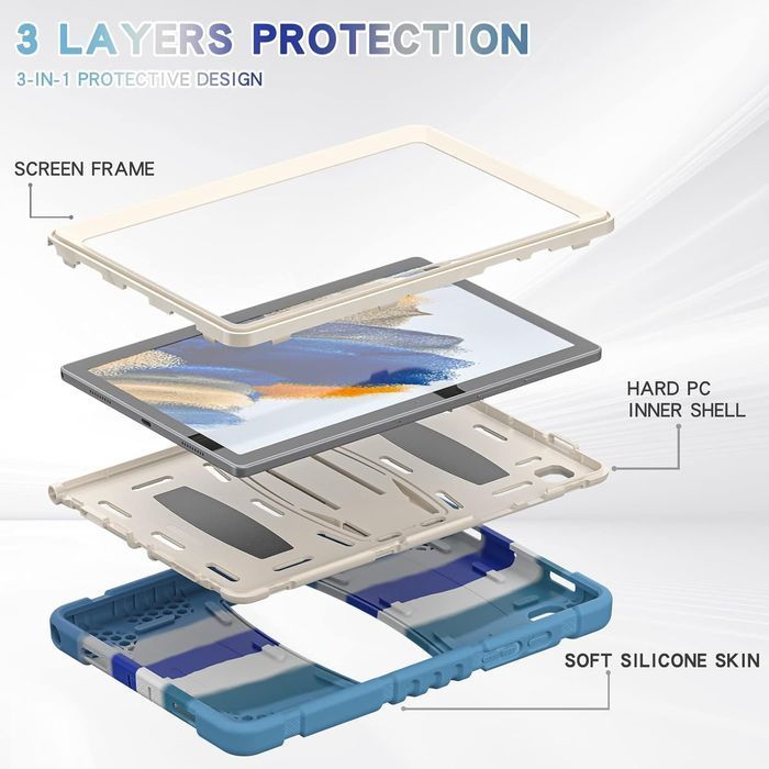 Etui do iPad 6/Air2 9.7" Wytrzymałe z Podstawką Niebieskie
