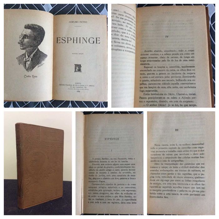 Coelho Netto - A Esphinge. Ano 1920. 2.ª edição. Muito escasso