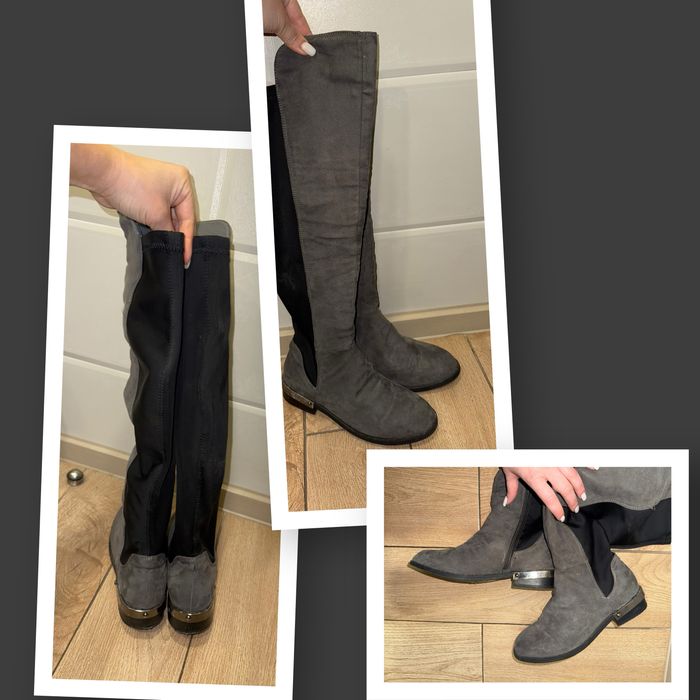 Как новые PRIMARK Нат.Замша. 37р. Ботфорты весна осень