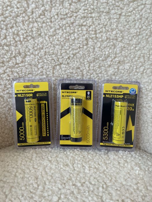 Nitecore Нові, Оригінальні Акумулятори з Захистом та Гарантією 1 рік!