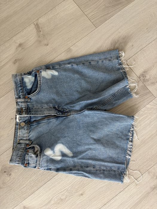 Джинсові шорти Zara з ефектом вибілювання