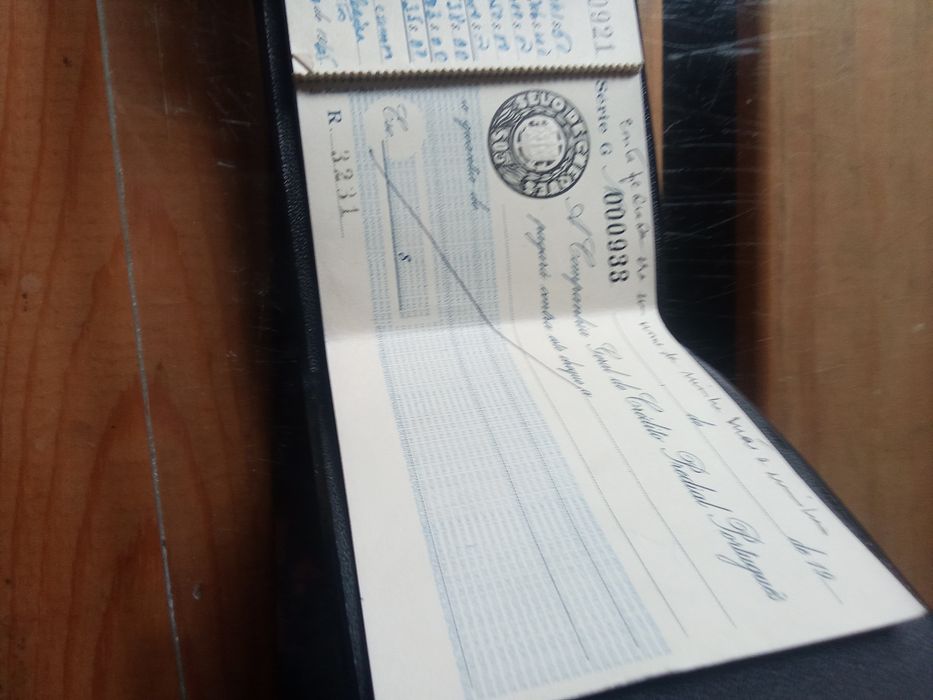 Caderneta cheques! Banco Fonsecas , Santos e Vianna! Anos 65!