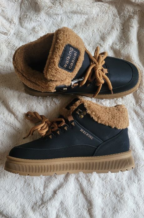 Высокие ботинки с мехом, 27см