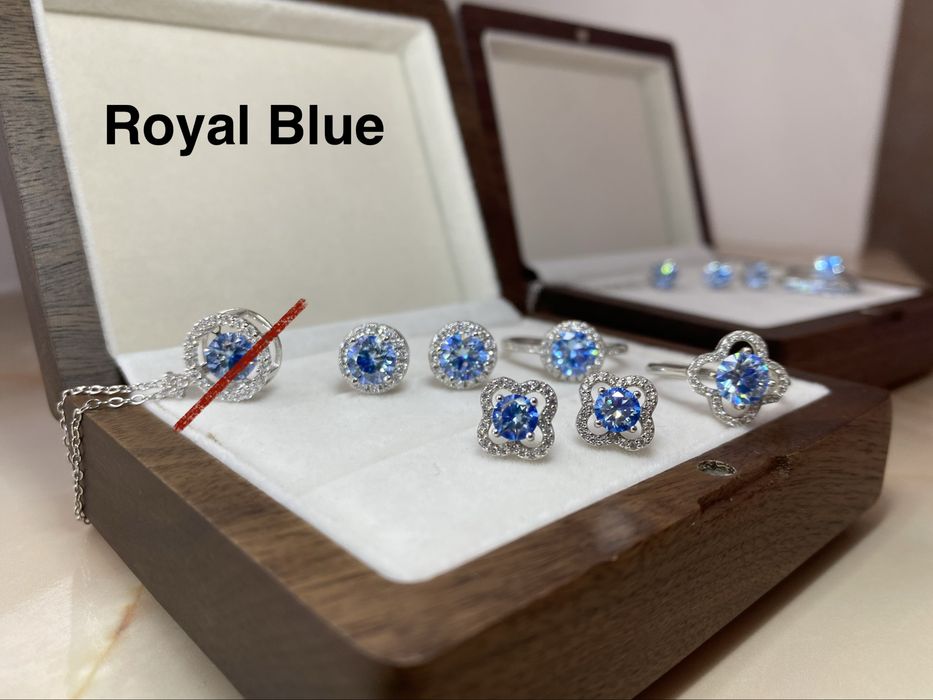 Муассаніт конкурент діамантів Royal Blue рідкісний синій муассанит
