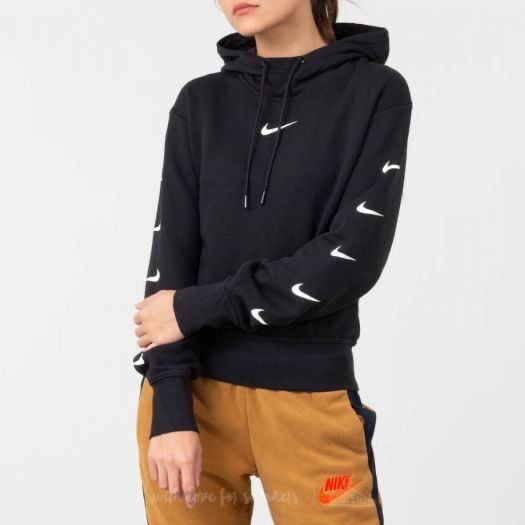 (S) Женское черное худи NIKE SPORTSWEAR SWOOSH HOODIE худі толстовка