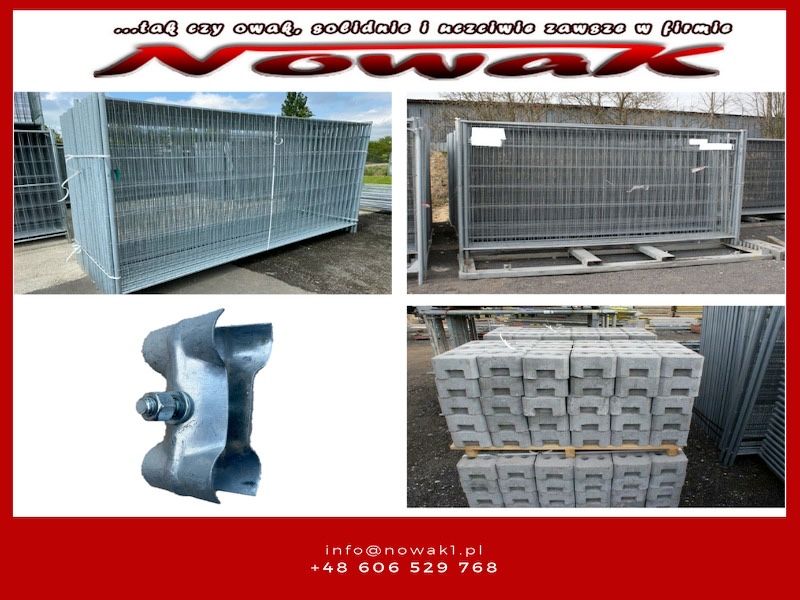 Ogrodzenie tymczasowe budowlane Przęsło ażurowe 3,5 Płot mobilny PŁOTY