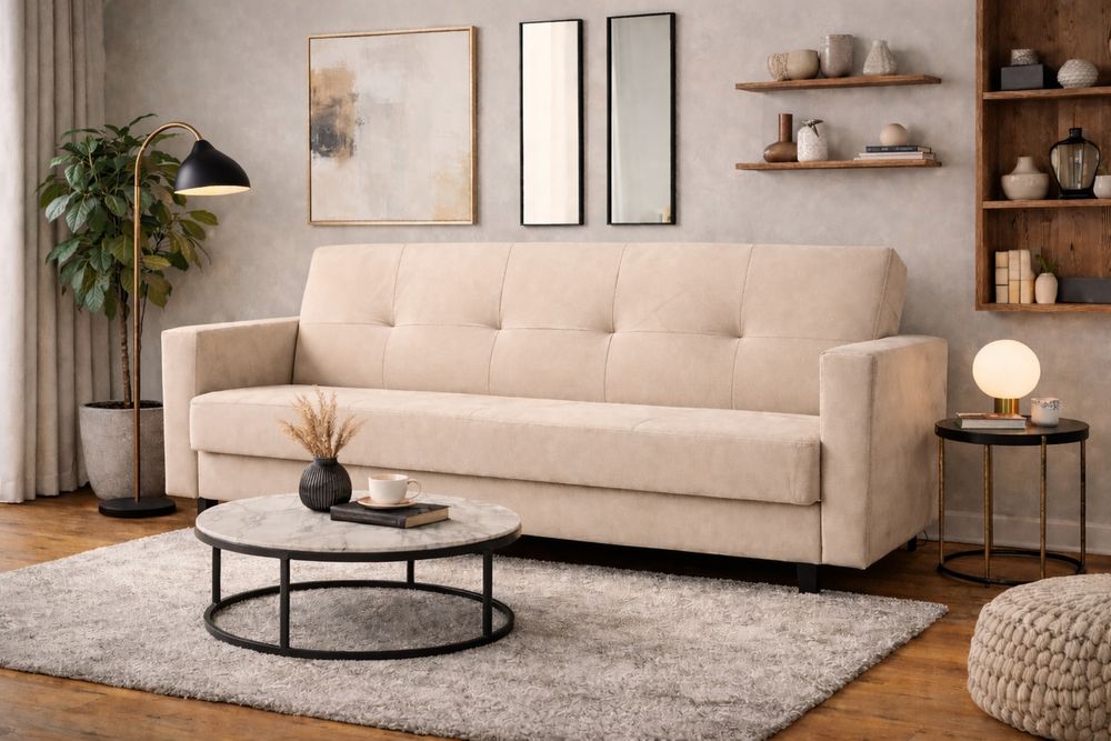 Wersalka rozkładana wiele kolorów automat sprężyny pojemnik kanapa