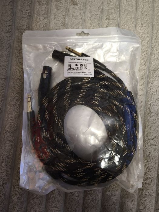 Cabo XLR para TRS de 6,35 mm, cabo XLR balanceado fêmea para adaptador de 1/4 de 6 pés, pacote com 2, cabo de microfone de 1/4 de polegada